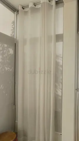 White Sheer Eyelet Curtains - Pair (Light Filtering) 100 Dirhams per Panel