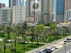 For annual rent one bedroom apartment in Al Majaz three free parking balcony built in wardrobes two