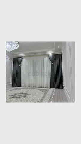 Large Grey Drapes with Sheer White Curtains - Ready to Install