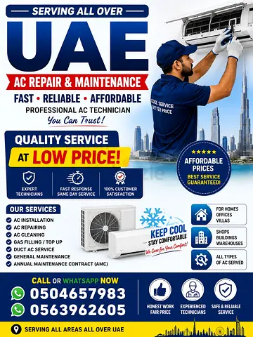 AC REPAIR  MAINTENANCE SERVICES ACROSS UAE