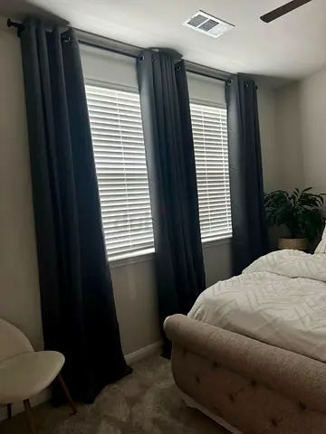 Dark Grey Blackout Curtains - Pair, Grommet Top, Light-Blocking