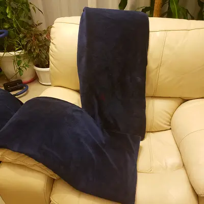 3 pieces large Navy Blue Body Pillow velvet  Good Condition