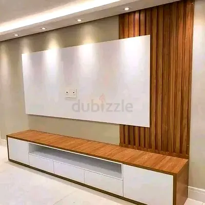 Modern Wood  White Media Unit
