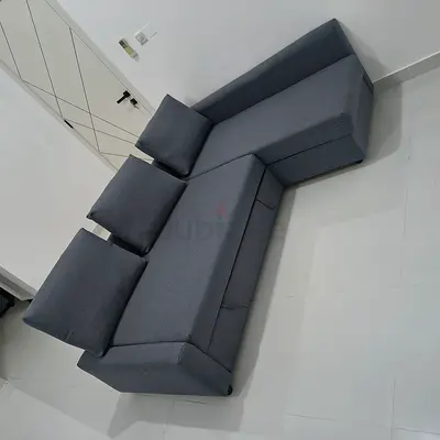 IKEA L Shape Sofa cum bed with big storage and you can fix the storage left or right anyside