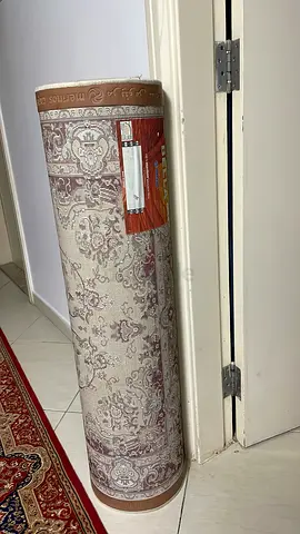 Light beige Turkey -style rug - rolled, un used in excellent condition, made in turkey