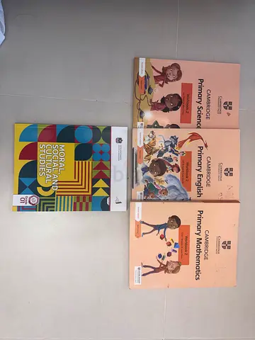 Set of Cambridge Primary Workbooks (Math, English, Science) Moral, Social  Cultural Studies- Year 2