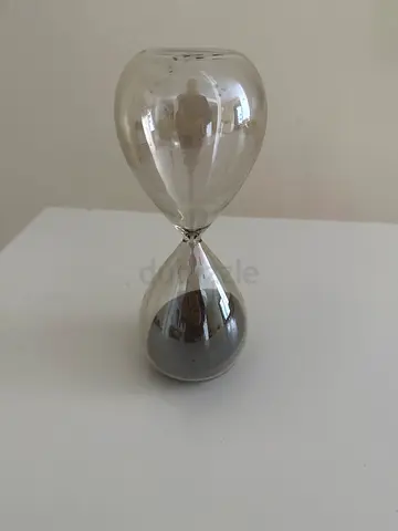 Plain light grey hour glass / sand glass timer