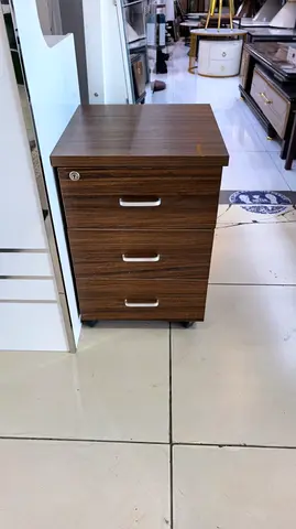 Modern Three-Drawer Wooden Side Table