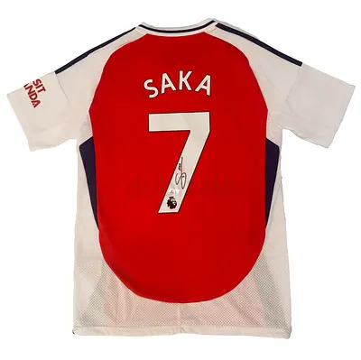 Arsenal Bukayo Saka #7 Signed Home Football Jersey