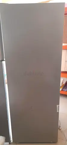 Silver Double-door Panasonic refrigerator in good working condition (1 year old)