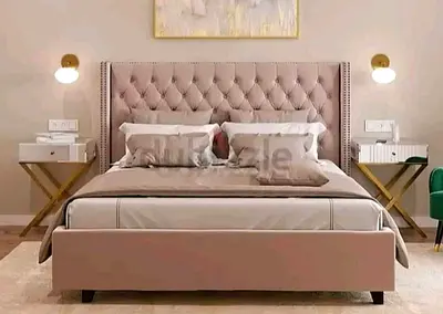 Brend New high quality fabric luxury Queen size 160x200 Bed with spring mattress available