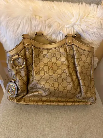 100% Authentic Vintage Gucci Sukey Guccissima Tote