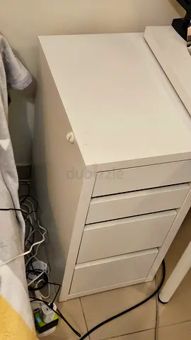 White IKEA MICKE Drawer Unit