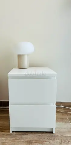 Ikea White Two-Drawer Nightstand