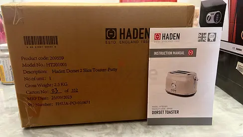 Haden Dorset 2-Slice Toaster - Putty (Like New, Box  Manual)