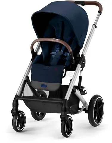Cybex Balios S Lux Navy Blue Stroller with Silver Frame