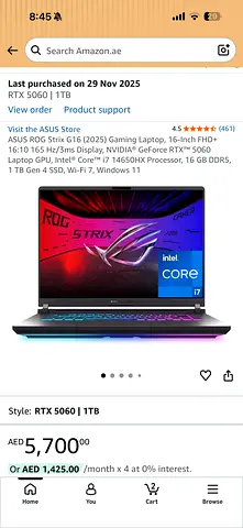 ASUS ROG Strix G16 (2025) Gaming Laptop - 6 months used