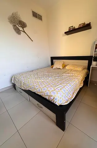 Bed with two storage drawers AED 500