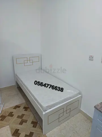 Single bed frame with mattress - white, good condition