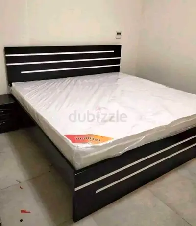 Brand new king  size wooden bed frame with Mattress Available