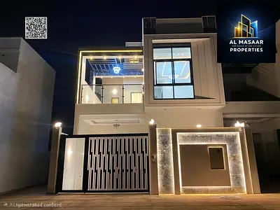 بدفعه مقدمه 10% وقسط شهرى 5000 درهم فيلا طابقين بروف شامل رسوم التسجيل والتملك