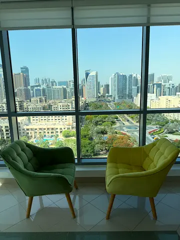 Yellow and Green Velvet Chairs - Excellent Condition