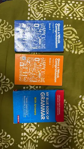 Once a Week Comprehension Books 2  3 + My Blue Book of Grammar (with answers) - Set of 3