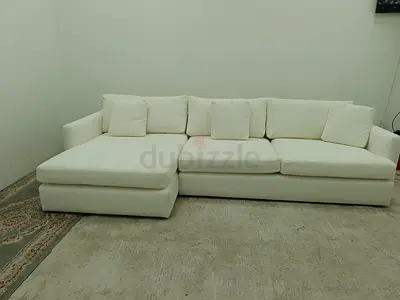 Very comfortable crate and barrel lshape sofa