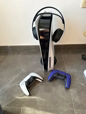 PlayStation 5 Console with Two Controllers and Headset - Good Condition