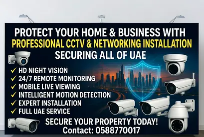CCTV  Networking Installation Service Available all over UAE
