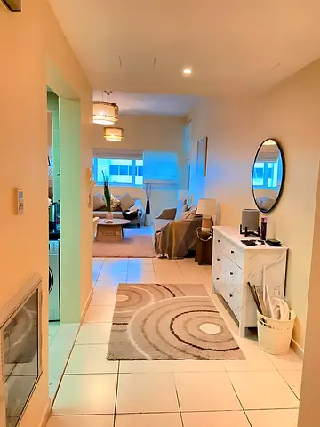 Annual furnished apartment for rent in Ajman, consisting of 2 bedrooms, a living room, and 3 bathrooms. 🏡✨