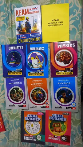 Set of KEAM  Engineering Entrance Prep Books - Physics, Chemistry, Mathematics, Skill Builder