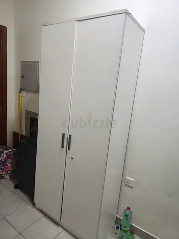 White 2-Door Wardrobe / Armoire in Good Condition