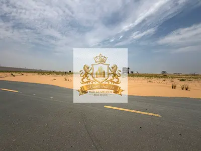 For sale in Sharjah Al-Qarring kindergarten area Residential plot of land / area 3110 feet A very special location / corner on two streets 24 meter