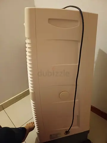 Used portable evaporative air cooler - white, working condition