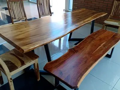 Live Edge Almost New Dining Set For sale