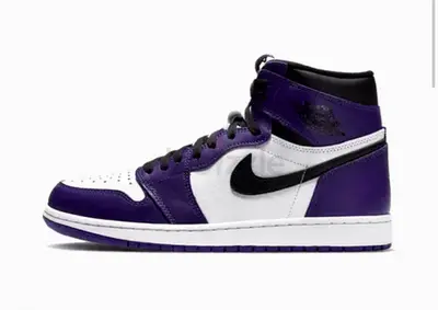New Purple White Jordans High-Top Sneakers (Pair) - Size 38