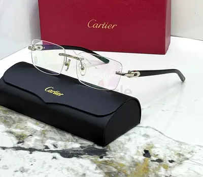 Cartier Rimless Prescription Eye Glasses with Case
