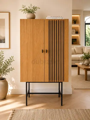 Woud - Array Highboard, white pigmented oak