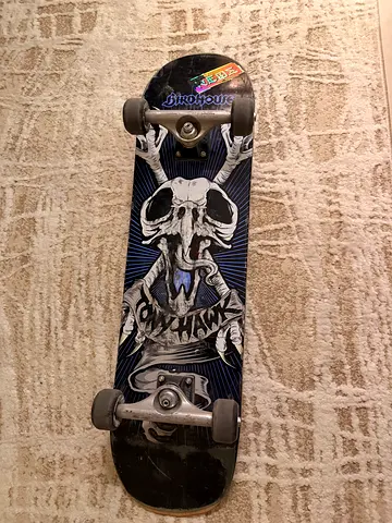 Used Skull Graphic custom Skateboard - and used tony hawk board custom skateboard
