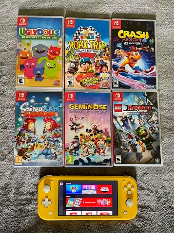 Nintendo Switch Lite with 6 Kids Games
