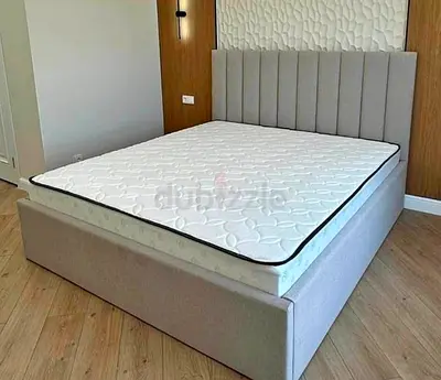 Brend New fabric wooden Queen size 160x200 Bed with Madical Matress Available