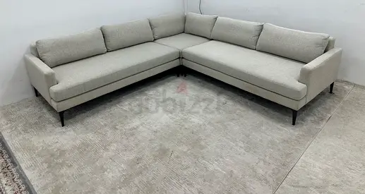Like new condition west elm corner sofa