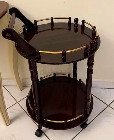Two-Tier Serving Trolley with Wheels