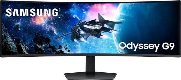 Samsung Odyssey G9 Gaming Monitor 49″ Curved, Dual‑QHD, VA Panel, QLED, 1000R, Display HDR 1000, Fre