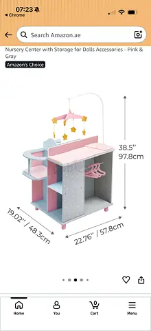 Baby play set changing table for dolls