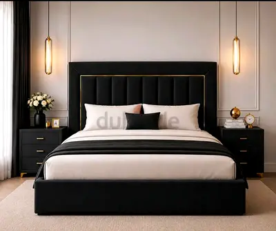 Queen siza velvet bed with madical mattress available