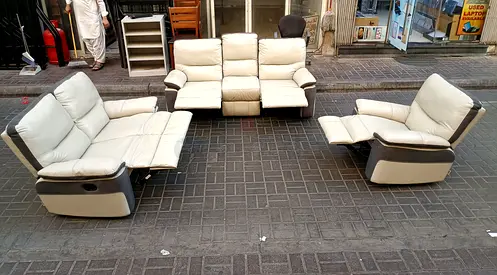 Sofa Pure Leather Recliner 6 Seater