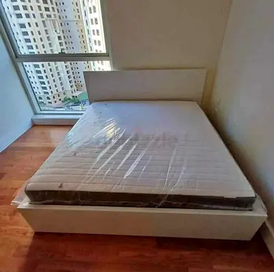 IKEA Malam king size 180×200cm bed frame with IKEA mattress and 2 big storage drawers underneath is