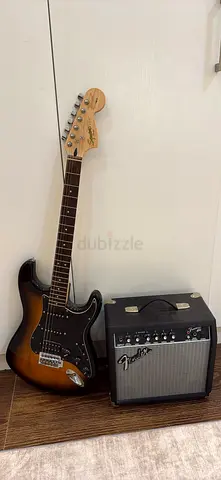 Squier Stratocaster HSS and Fender Frontman 15G Amp